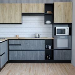 Кухонный гарнитур Адажио мега прайм 1500 х 2700 мм в Соликамске - solikamsk.mebel24.online | фото