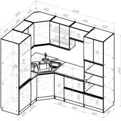 Кухонный гарнитур Адажио оптима 1800х2400 мм в Соликамске - solikamsk.mebel24.online | фото 2