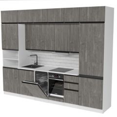 Кухонный гарнитур Ноктюрн люкс 3000 мм в Соликамске - solikamsk.mebel24.online | фото 4