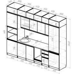 Кухонный гарнитур Ноктюрн люкс 3000 мм в Соликамске - solikamsk.mebel24.online | фото 2