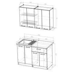 Кухонный гарнитур Ольга лайт 1 1200 мм в Соликамске - solikamsk.mebel24.online | фото 2