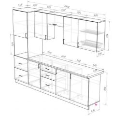 Кухонный гарнитур Прованс (2.8 м) с карнизом в Соликамске - solikamsk.mebel24.online | фото 3