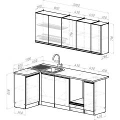 Кухонный гарнитур Равенна прайм 400 1100х2000 мм в Соликамске - solikamsk.mebel24.online | фото 2