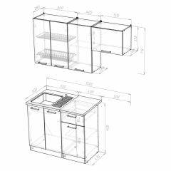 Кухонный гарнитур Сабрина нормал 1500 в Соликамске - solikamsk.mebel24.online | фото 3