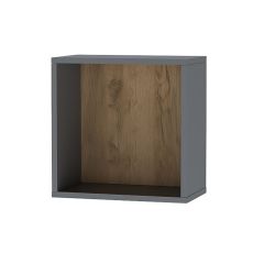 Квадро ПЛ-1 Полка (ЛДСП графит-дуб крафт золотой) в Соликамске - solikamsk.mebel24.online | фото