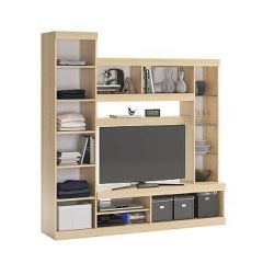 МАКСИ Мини-стенка дуб сонома/белое дерево в Соликамске - solikamsk.mebel24.online | фото
