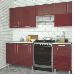 Модульная кухня Танго бордо в Соликамске - solikamsk.mebel24.online | фото