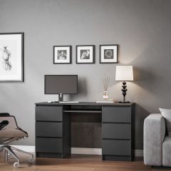 МОРИ МС-2 Стол 6 ящиков (графит) в Соликамске - solikamsk.mebel24.online | фото