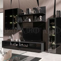 НИКОЛЬ Тумба ТВ (Черный глянец/Черный) в Соликамске - solikamsk.mebel24.online | фото 4