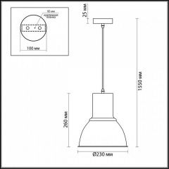 Подвесной светильник Odeon Light Laso 3374/1 в Соликамске - solikamsk.mebel24.online | фото 3