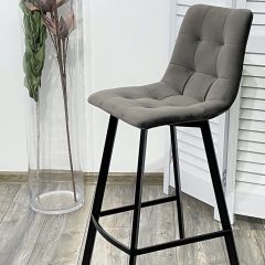 Полубарный стул CHILLI-QB SQUARE графит #14, велюр / черный каркас (H=66cm) М-City в Соликамске - solikamsk.mebel24.online | фото 4