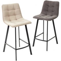 Полубарный стул CHILLI-QB SQUARE графит #14, велюр / черный каркас (H=66cm) М-City в Соликамске - solikamsk.mebel24.online | фото 5