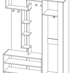 Прихожая Марица Модульная (ЯШ темный/ светлый) в Соликамске - solikamsk.mebel24.online | фото 3