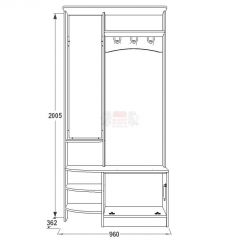 Прихожая Саша - 13 в Соликамске - solikamsk.mebel24.online | фото 2