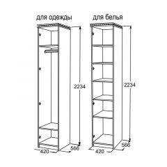 Шкаф 1-но дверный для одежды Ольга-13 в Соликамске - solikamsk.mebel24.online | фото 2