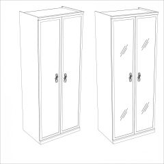 Шкаф 2-х ств без зеркала Натали в Соликамске - solikamsk.mebel24.online | фото