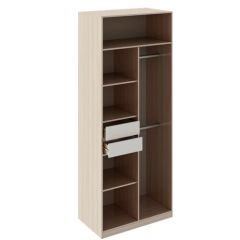 Шкаф 2 двери Глэдис М22 (ЯШС/Белый) в Соликамске - solikamsk.mebel24.online | фото 2