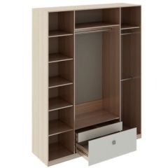 Шкаф 4 двери Глэдис М24 (ЯШС/Белый) в Соликамске - solikamsk.mebel24.online | фото 2