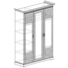 Шкаф для одежды 3-дверный №800 Парма кремовый белый в Соликамске - solikamsk.mebel24.online | фото 2