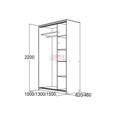МИРАЖ 13.1 (620) Шкаф для платья и белья в Соликамске - solikamsk.mebel24.online | фото 5