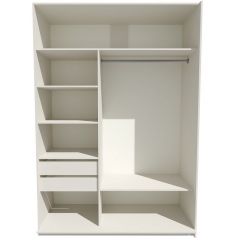 Шкаф-купе 1400 серии SOFT D6+D4+B2+PL2 (2 ящика+1штанга+1 полка) профиль «Капучино» в Соликамске - solikamsk.mebel24.online | фото 2