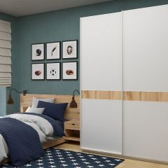 Шкаф-купе 1400 серии SOFT D6+D6+B2+PL3 (2 ящика+2штанги) профиль «Капучино» в Соликамске - solikamsk.mebel24.online | фото