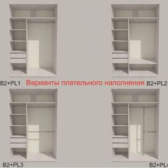 Шкаф-купе 1500 серии SILVER S3+S4+B2+PL4 (2 ящика+F обр.штанга) профиль «Серебро» в Соликамске - solikamsk.mebel24.online | фото 6