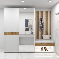 Шкаф-купе 1800 серии SOFT D6+D4+B2+PL2 (2 ящика+1штанга+1 полка) профиль «Капучино» в Соликамске - solikamsk.mebel24.online | фото