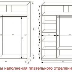 Шкаф-купе 1800 серии SOFT D6+D6+B2+PL3 (2 ящика+2штанги) профиль «Капучино» в Соликамске - solikamsk.mebel24.online | фото 7