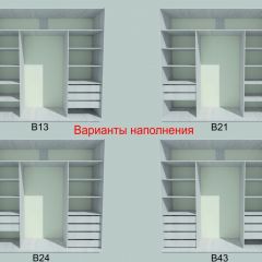 Шкаф-купе 1950 серии SILVER S3+S1+S4 B22+PL3 (по 2 ящика лев/прав+2 штанги) профиль «Серебро» в Соликамске - solikamsk.mebel24.online | фото 5