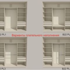 Шкаф-купе 2100 серии SOFT D5+D4+D5+B22+PL3 (по 2 ящика лев/прав+2штанги) профиль «Графит» в Соликамске - solikamsk.mebel24.online | фото 5