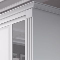 Шкаф-купе 2150 серии NEW CLASSIC K6Z+K1+K6+B22+PL2(по 2 ящика лев/прав+1 штанга+1 полка) профиль «Капучино» в Соликамске - solikamsk.mebel24.online | фото 4
