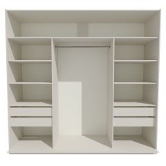 Шкаф-купе 2400 серии SOFT D4+D4+D4+B22+PL1 (по 2 ящика лев/прав+1штанга) профиль «Графит» в Соликамске - solikamsk.mebel24.online | фото 2