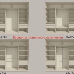 Шкаф-купе 2400 серии SOFT D4+D4+D4+B22+PL1 (по 2 ящика лев/прав+1штанга) профиль «Графит» в Соликамске - solikamsk.mebel24.online | фото 5