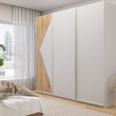 Шкаф-купе 2400 серии SOFT D7+D3+D3+B22+PL4 (по 2 ящика лев/прав+2штанги) профиль «Капучино» в Соликамске - solikamsk.mebel24.online | фото 5