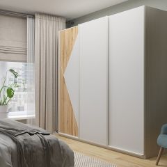 Шкаф-купе 2400 серии SOFT D7+D3+D3+B22+PL4 (по 2 ящика лев/прав+2штанги) профиль «Капучино» в Соликамске - solikamsk.mebel24.online | фото