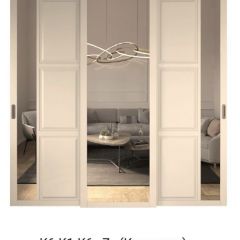 Шкаф-купе 2450 серии NEW CLASSIC K5+K5+K5+B22+PL3 (по 2 ящика лев/прав+1 штанга+1полка) профиль «Капучино» в Соликамске - solikamsk.mebel24.online | фото 15