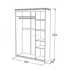 Шкаф-купе 3-х дверный Ольга-13 (1500) в Соликамске - solikamsk.mebel24.online | фото 2