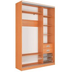Шкаф-купе Джонни 1500 вариант 3 (ЛДСП/Зеркало) в Соликамске - solikamsk.mebel24.online | фото 2