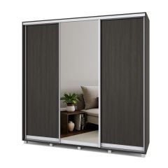 МАРТИН Шкаф-купе с зеркалом Венге (2200*450) М422 в Соликамске - solikamsk.mebel24.online | фото