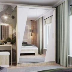 Шкаф-купе ПШ-2.9 1500 Фасад Норд (Дуб сонома/Белый жемчуг) в Соликамске - solikamsk.mebel24.online | фото