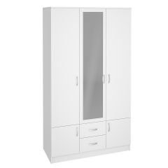 Шкаф Ронда ШК-3 с зеркалом (Белый) в Соликамске - solikamsk.mebel24.online | фото
