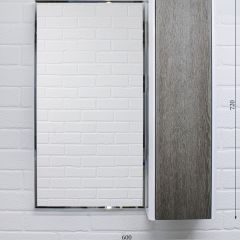 Шкаф-зеркало Uno 60 Дуб серый левый/правый Домино (DU1503HZ) в Соликамске - solikamsk.mebel24.online | фото 7