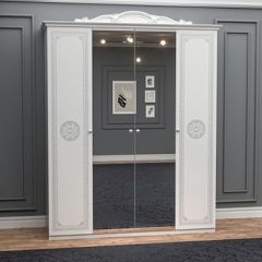 Спальня Грация (комплект 4 дв.) белый/серебро в Соликамске - solikamsk.mebel24.online | фото 2