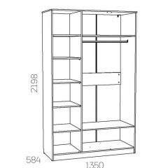 НМ 040.33 Х Шкаф для одежды "Оливия" в Соликамске - solikamsk.mebel24.online | фото 3