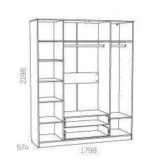 НМ 011.84 Х Шкаф комбинированный "Оливия" в Соликамске - solikamsk.mebel24.online | фото 3