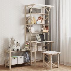 Стеллаж+стол со стойкой Конструктор Арт.СRСт2-1 в Соликамске - solikamsk.mebel24.online | фото 4