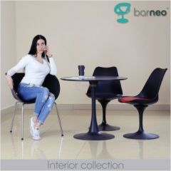 Стол Barneo T-3 Tulip style (RAL9017 черный, D80) в Соликамске - solikamsk.mebel24.online | фото 2