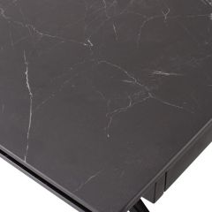 Стол FORIO 160 MATT BLACK MARBLE SOLID CERAMIC / BLACK, ®DISAUR в Соликамске - solikamsk.mebel24.online | фото 9