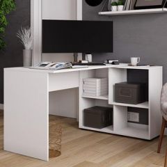 Стол компьютерный угловой СКМУ-4 Белый в Соликамске - solikamsk.mebel24.online | фото